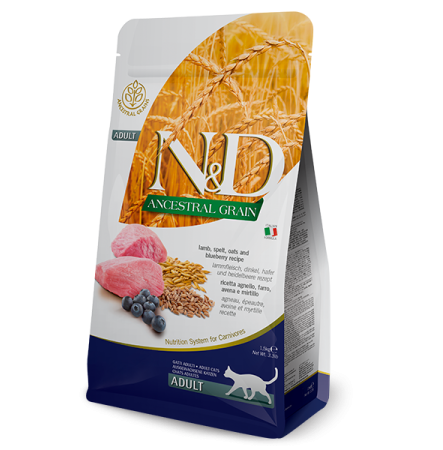 Farmina N&D Ancestral Grain Adult Cat Lamb & Blueberry 300 г